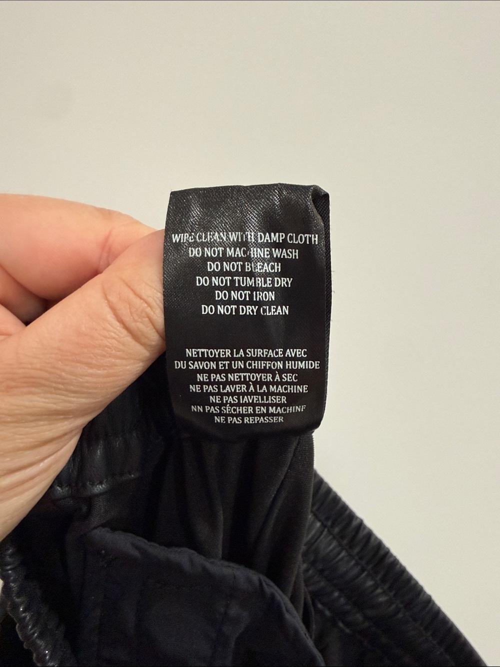 Blank NYC Black Faux-Leather Track Joggers - Picture 11 of 11